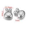 Cuentas perforadas de acero inoxidable cuentas espaciadoras de agujero grande chapadas en oro de 18 quilates cuentas para collar con colgante joyería DIY pulsera al por mayor