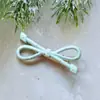 Lindo Pasador de Pelo Azul Lechoso con Puntos y Lazo Pinza para Flequillo Pinza para Bordes de Cabello Roto Pinza de Pato para Frente de Niña Pasador Cabello