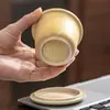 Taza de Oficina de Gres Caja de Regalo Taza de Té Personal con Tapa Separación de Té y Agua Taza de Té Set de Té Kung Fu Recuerdo Navideño
