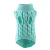 Suéter de moda para perro para otoño e invierno, Ropa nueva para mascotas, Color sólido, Tejido de punto trenzado, Ropa cálida, Cómodo