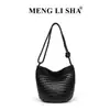 2026 Bolso Tejido Hecho a Mano de Moda Retro, Bolso Cubo de Gran Capacidad de un Solo Hombro y Debajo del Brazo, Bolso de Mano Moderno y Sencillo