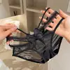 Calcinha Renda Francesa Retrô Respirável Feminina Tira Fina Desejo Puro Malha Sexy Sutil no Fundilho Calcinha Triângulo para Adolescente