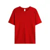 Camiseta de Algodão Puro 180g Estampada Bordada com Logo Tubo Redondo Sem Costura Gola Redonda Manga Curta Camada Base Lisa Solta Camisa Cultural