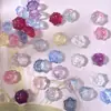 Al por mayor 16 mm Agujero Mediano Esmaltado Loto Tallado Unilateral Cristal Cuentas Sueltas Material para Pulsera Collar Hecho a Mano DIY