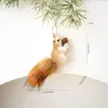 Ardilla Simulada de Espuma Dibujo Animado Colgante Árbol de Navidad Hogar Tubo de Aire Acondicionado Decoración Adorno de Escritorio Arreglo de Escena