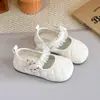 Sapatos de couro para meninas de 3 a 6 anos, sapatos de princesa com coelho de desenho animado, sapatos pequenos de couro infantis estilo primavera e outono, sapatos rosa para bebês meninas