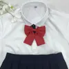 Vinho tinto Bachelor's Wear Gravata Jk Feminino Estilo Universitário Graduação Foto Laço-Free Saimen's Wear DK Camisa Masculina Acessórios
