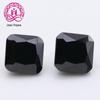 AAA quadrado chanfrado zircão zircão preto zircônio acabamento 2 * 2-12 * 12mm gema atacado