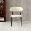 Silla de Metal para Sala de Estar Silla de Comedor de Lujo Ligero Mesa y Sillas de Comedor Individuales Hogar Simple Escandinavo Silla Foshan Respaldo Moderno