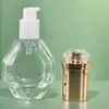 Bomba de Pó com 18 Dentes e Bico de Spray Externo, Tampa Externa Dourada com Banho UV, Cabeça de Bomba Pressora para Base/Líquido Venda por Atacado