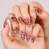 Estampado de Leopardo Estampado de Cebra Ojo de Gato Manicura Portátil Piezas de Uñas Otoño e Invierno Nuevo Exportación Más Vendido Uñas Almendra Uñas Postizas