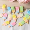 Venda Quente Transfronteiriça Três Cores Gradiente Resina Artificial Sorvete Picolé Chaveiro Brincos Adorno de Cabeça Artesanal DIY Pingente