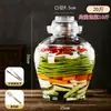 Frasco de Col encurtida de Sichuan Frasco de Vidrio Doméstico Antiguo Frasco Sellado Frasco de Verduras encurtidas Frasco de Fermentación de Chucrut Olla para Verduras encurtidas