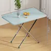 Mesa Plegable Rectangular Mesa Pequeña Mesa de Comedor para Dormitorio Mesa Cuadrada de Almacenamiento Portátil para Puesto Mesa de Comedor para Casa de Alquiler Simple