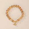 Un Ciervo Plata Esterlina S925 Chapado en Oro Cristal Torre Amarilla Calabaza Hueca Monedas Abalorios Moda Estilo Chino Pulsera Pulsera