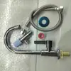 Grifo de Cocina de Acero Inoxidable de Agua Fría Única Lavabo Giratorio para Lavar Verduras Grifo de Agua Fría Única para Fregadero Grifo de Apertura Rápida Montado en Pared Vertical Cepillado