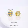 Color Fuerte que Conserva Arena Dorada Accesorios DIY Cornucopia Estrella de Ocho Puntas Palabra de Bendición Calabaza Agujero Pasante Pulsera Collar Cuentas Espaciadoras para Mujeres