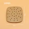 Papel para freidora de aire, grado alimenticio, antiadherente, resistente a altas temperaturas, papel absorbente de aceite, papel a prueba de aceite para hornear, color natural, cuadrado, papel de aceite, venta al por mayor