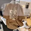 Camiseta de Manga Corta de Algodón Puro para Mujer 2026 Estilo Coreano Holgada Talla Grande Camiseta Casual Versátil para Mujer Top Camiseta de Algodón de Bambú para Mujer