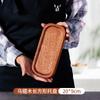 Bandeja Rectangular de Ébano para Bistec Sushi Japonés Pan Pizza Redonda Fruta Snack Bistec Bandeja de Madera Estilo Nuevo