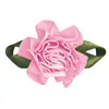 Fábrica de Fitas Folha em Oito 3D Decoração Floral Feita à Mão Fita de Cetim de Poliéster Fita de Organza Decoração de Folha Fita Floral