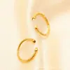 Diseño de Lujo Accesible Europeo y Americano Anillo Abierto Ajustable de Corazón Moda para Mujer Acero de Titanio Chapado en Oro de 18K Anillo Popular