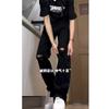 Jeans Rasgado Lavado Antigo Estilo Streetwear Americano Masculino Primavera e Outono Reto Solto Estilo High Street Europeu e Americano Calças Compridas