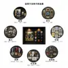 Insignias Personalizadas de Estrellas de Fútbol y Baloncesto Caja Mini Museo Silueta Imán para Refrigerador Placa de Metal Absorción Magnética Marco de Fotos