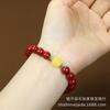 Pulsera Moderna de Arena Morada Dorada Natural y Cinabrio, Estilo Pareja, Accesorio de Cuentas Hecho a Mano, Suministro al por Mayor para Streamers