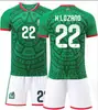 A26 México Camiseta de Fútbol Principal Usa Camiseta Mundial No. 22 No. 14 Jersey para Niños Adultos Transfronterizo