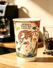 Vaso de Papel Original para Té con Leche de Celebración de Internet Logotipo Personalizado Vaso de Papel para Bebidas Calientes Doble Capa Hueco Engrosado Vaso para Café Tienda Comercial de Té con Leche