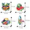 Pingentes de Decoração para Festa de Verão Transfronteiriça, Decoração com Atmosfera de Litoral Havaiano, Etiquetas de Sorvete