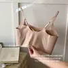 Cabide Estilo Feminino Tira Fina Alta Costura Bojo Fixo Tiras de Suporte Seguras Sutiã Fashion Minimalista Estilo 6102 Costas Bonitas