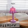 Vela electrónica led luz de noche electrónica retro orquídea dormitorio de estudiante escritorio linda lámpara de mesa pequeña