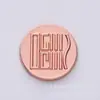 Letrero de Metal Bolso Logo Ropa Sombrero Ferretería Nombre de Letra Oro Rosa Etiqueta Pequeña Aleación de Zinc Fundición a Presión Marca