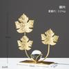 Ornamentos de Decoração para Casa Folha de Ginkgo Arte em Ferro Transfronteiriço, Artesanato em Metal de Nicho de Alto Nível para Mesa de Escritório Sala de Estar