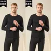 Roupa Íntima Térmica Masculina com Forro de Lã Degas Grande Idoso Camisa Base Fria Pijama Pijama Roupas de Outono Inverno