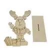 Decoraciones navideñas, tablones de madera en blanco para pintar para niños, rompecabezas de madera DIY, adorno de escritorio de Papá Noel de madera