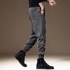 Calça Jogger de Tricô Tendência Estilo Americano de Alta Qualidade para Homens, Nova Coleção de Outono, Modelagem Solta, Cintura Elástica Esportiva, Calça Casual Harem para Homens