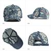 Gorra de Béisbol Estilo Étnico Estampado de Primavera y Otoño para Mujer Gorra de Mezclilla Lavada Protector Solar para Exterior para Mujer Sombrero de Sol de Moda para Mujer