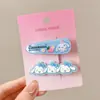 Pente pequeno Sanrio presilha de cabelo acrílico clipe para franja gato KT clipe para cabelo quebrado coração de menina fofa clipe bico de pato de desenho animado