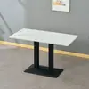 Conjunto de Mesa e Cadeiras Comercial para Lanchonetes, Restaurantes e Lojas de Chá com Leite, com uma Mesa Pequena Redonda ou Quadrada Feita de Ardósia