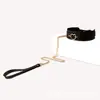Collar SM Fun para mujer, cinturón de cuello con cuerda de tracción, conjunto para el cuello de novia, suministros para adultos, accesorios para el cuello de aleación de cuero PU