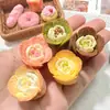Brinquedo de Comida com Simulação 3D Flor Bolo Acessórios de Resina Cola de Creme Acessórios de Cabelo DIY Fivela de Sapato Pingente de Chaveiro Materiais