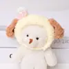Muñeca de Verdura Tejida a Crochet Hecha a Mano de Peluche Original Oso Autocrítico con Gorro Vestido Hecho a Mano DIY Accesorios Suaves y Lindos