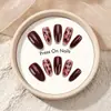 Venda Quente Transfronteiriça Estilo Garota Picante Estampa de Leopardo Transparente Pontas para Unhas Olho de Gato Francês Outono/Inverno Unhas Curtas Usáveis Pura Desejo