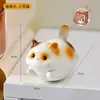 Adorno Giratorio de Jingdezhen Gato Lindo Estabilizador de Humor de Escritorio Alivio del Estrés Regalo de Cumpleaños para Mujeres