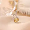 Colgante de Citrino Chapado en Oro de Plata de Ley S925 Yiluyin Nuevo Estilo Chino Calabaza Personalidad Elegante Temperamento Versátil Colgante de Plata