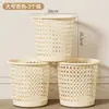 Lixeira para Sala de Estar, Quarto, Cozinha, Vaso Sanitário, Banheiro, Grande Capacidade Escritório Cesto de Papel Vazado de Plástico Sem Tampa