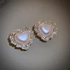 Agulha de prata Cheio de diamante lindos brincos para as mulheres Coreia do Sul brincos elegantes novos brincos vermelhos on-line populares